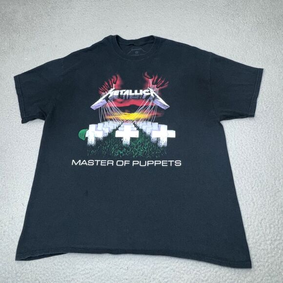 Metallica Shirt Men Extra Large Black Master Puppets Rock Band Hard Heavy Metal - Picture 1 of 16
